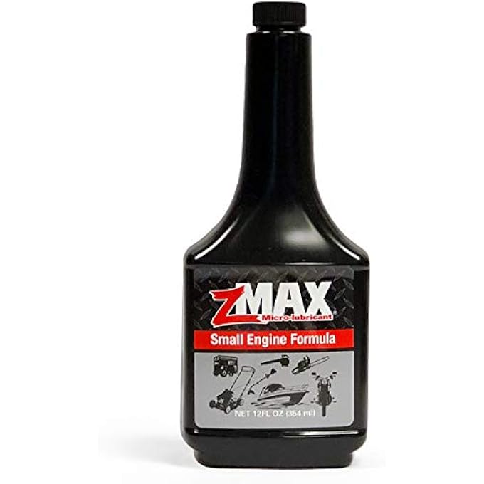 zMAX 56-012 - SMALL ENGINE FORMULA - MICRO-LUBRICATION FOR 2 AND 4-CYCLE GAS OR DIESEL ENGINES - REDUCES CARBON BUILD-UP AND CORROSION - LUBRICATES METAL IMPROVING EFFICIENCY - 12 OZ. - SINGLE - Image 1
